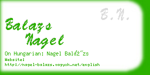 balazs nagel business card